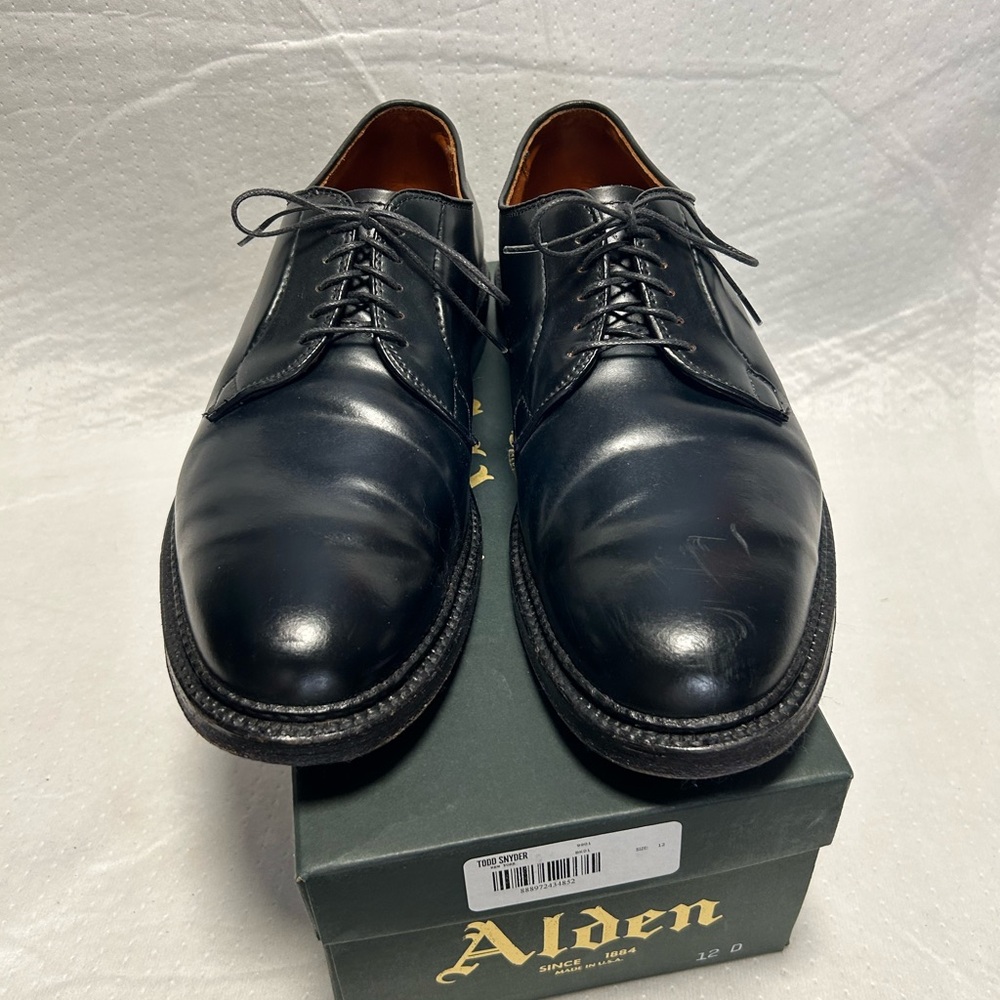 Alden oxford dress shoes, Black Leather